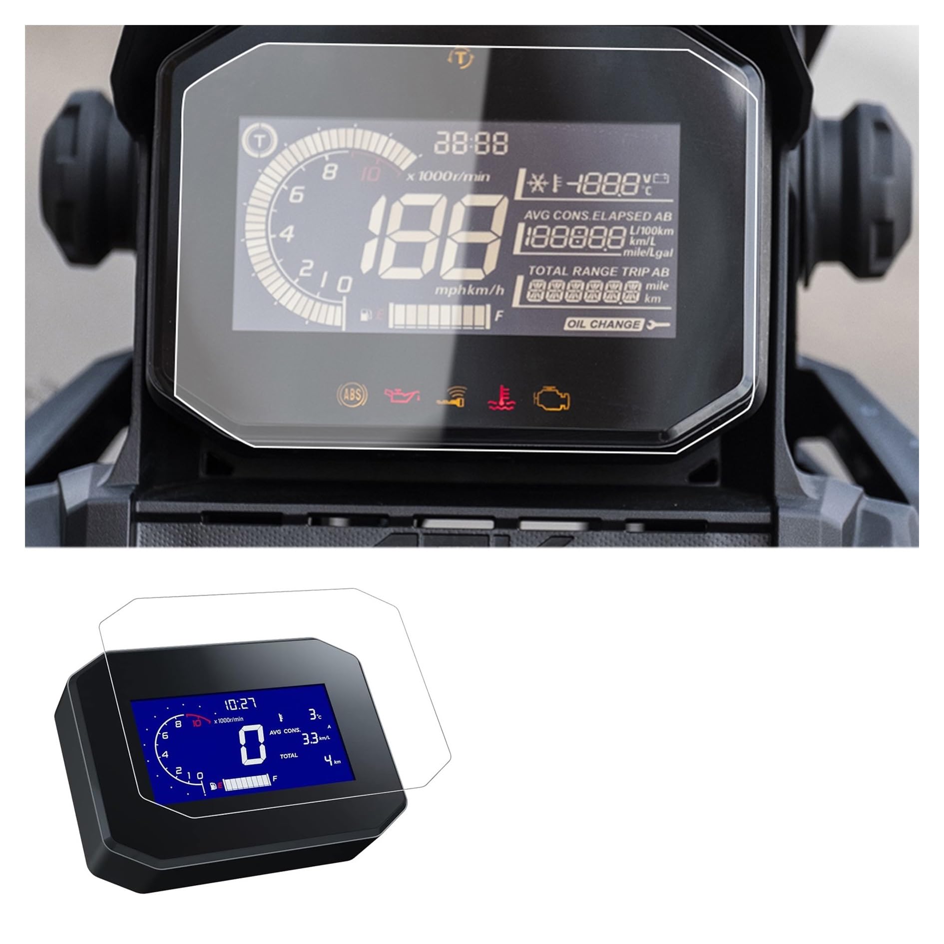 Motorrad Instrument Film Motorrad Dashboard Schutz Zubehör Für Ho&nda ADV-350 ADV 350 2022 2023 Scratch Cluster Bildschirm Instrument Film von MQOYDCHL