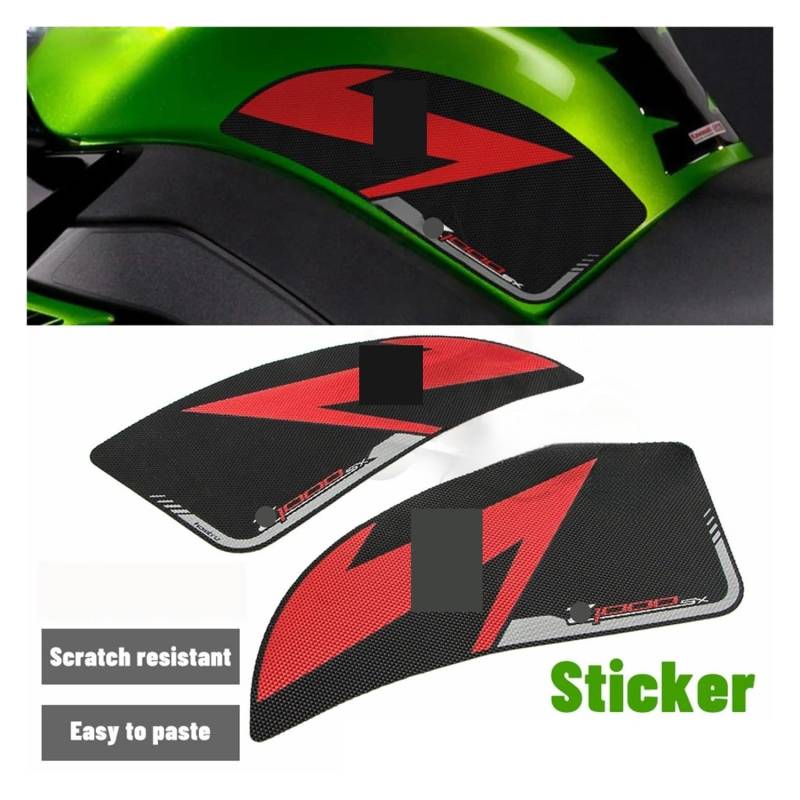 Motorrad Tank Pad Fit Für Kawasaki 2011-2022 Z1000SX Motorrad Tank Traktion Seite Pad Gas Kraftstoff Knie Grip Aufkleber Z1000 SX 2021 2020 2019 2018 von MQOYDCHL