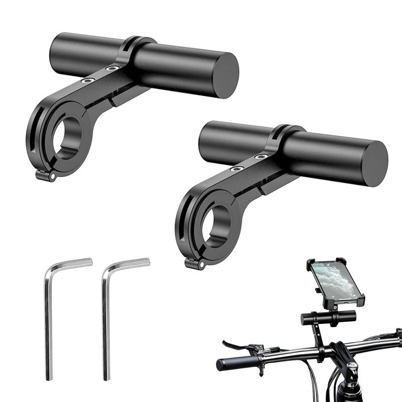 Fahrrad Lenker Extender, 2 Pcs Aluminiumlegierung Fahrrad Lenker Verlängerung Halterung, Lenker Erweiterung Für Tacho Mountainbike Taschenlampe GPS von MQWDGJ