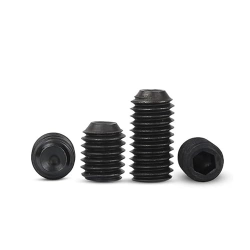 10/50pcs M2 M2.5 M3 M3.5 M4 M5 M6 M8 DIN916 Black Grade 12.9 Alloy Steel Hex Hexagon Socket Allen Cup Point Grub Screw Set Bolt MQXFCZUX(10mm,M2.5 50pcs) von MQXFCZUX