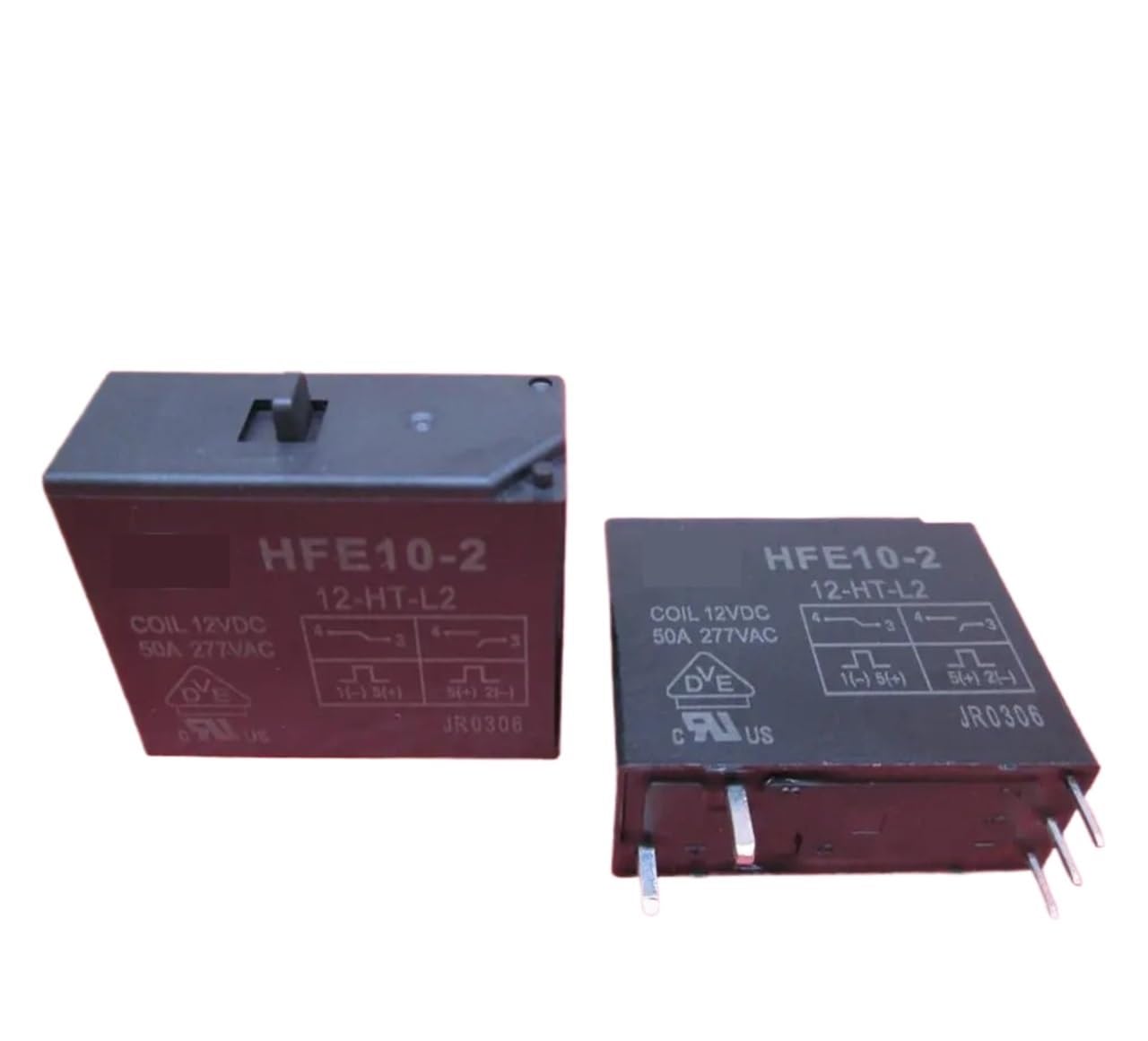 12V relay Magnetic holding relay HFE10-2 12-HT-L2 12VDC HFE10-2-12-HT-L2 12vdc 50A 277V 12V DC12V 50A 277VAC 5PIN MQXFCZUX(One Size) von MQXFCZUX