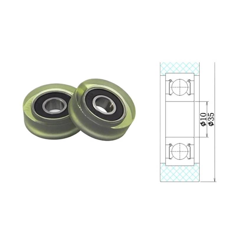 1pcs 35mm Molded Bearing Pulley PU600035-11 10 * 35 * 11 Glue Coated Roller 10 * 35 * 11 PU Mute Guide Wheel MQXFCZUX(PU62626-10 6x26x10mm) von MQXFCZUX