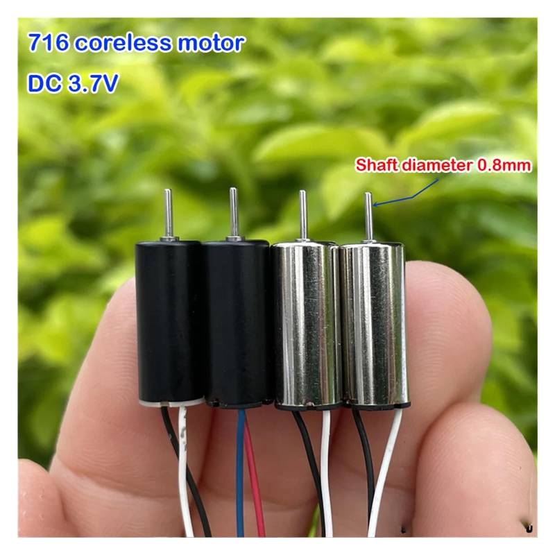 DC 3.7V Black 716 Model Airplane Coreless electronic starter 50000RPM Model Small RC MQXFCZUX(Sliver Black White) von MQXFCZUX