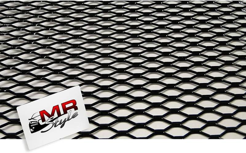 MR-Style Alu Renngitter | Grillgitter | Racegitter | Streckgitter, 100 x 33cm schwarz | TUNING | STYLING | das Qualitativ hochwertige Gitter (6mm x 12mm) von MR-Style