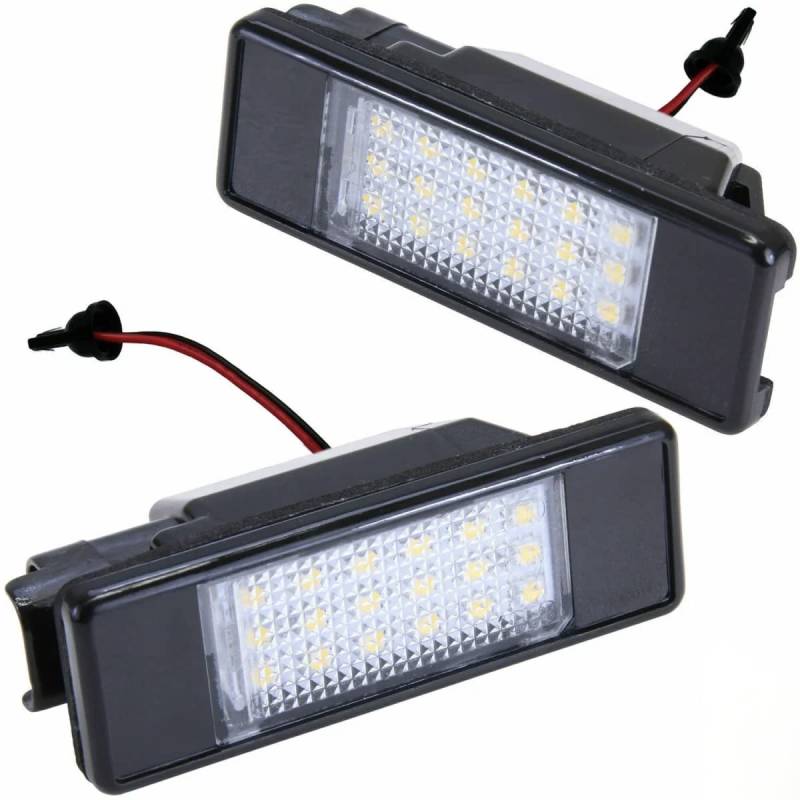 MR-Style Aufkleber + LED Kennzeichenbeleuchtung kompatibel mit Peugeot 106, 1007, 207, 307, 308, 3008, 406, 407, 508 von MR-Style