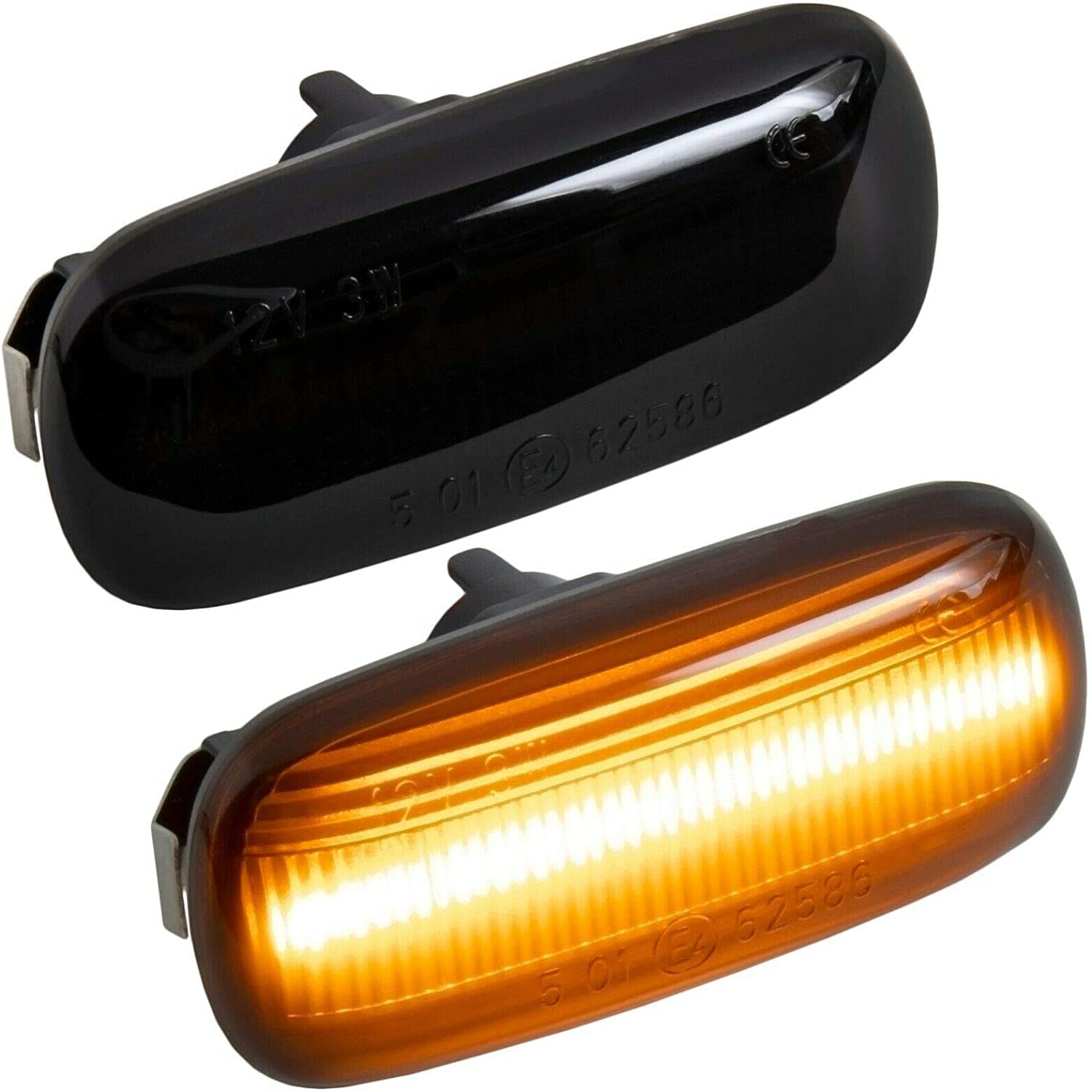 MR-Style Aufkleber + LED SEITENBLINKER schwarz kompatibel für A3 8P | A4 B6 B7 & Cabrio | A6 C6 4F [7315-1] von MR-Style