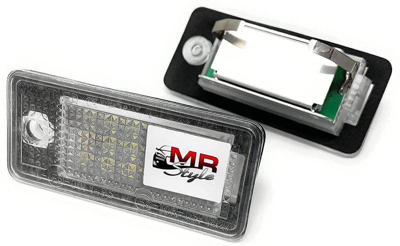 MR-Style Aufkleber + Led Kennzeichenbeleuchtung | TUNING | CANBUS | Kompatibel mit einigen Audii Modellen von MR-Style