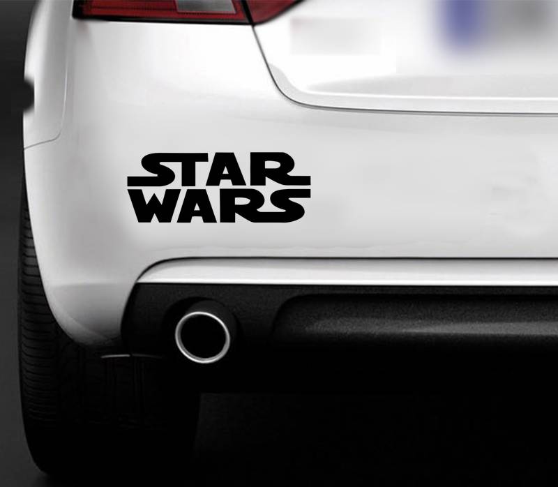 Star Wars Vinyl-Auflkleber für Auto, Van, Wand, Fenster, Möbel, Laptop, Schwarz von MR WHEEL TRIMS