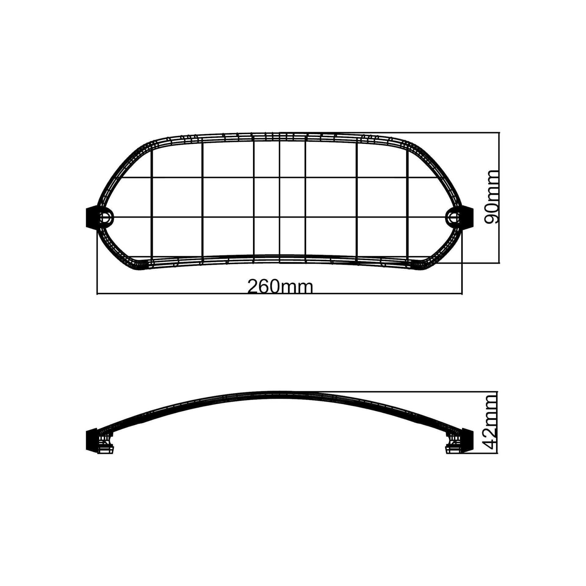 MRA Aufsatzspoiler für Scheiben XCS 260x90mm klar farblos von MRA