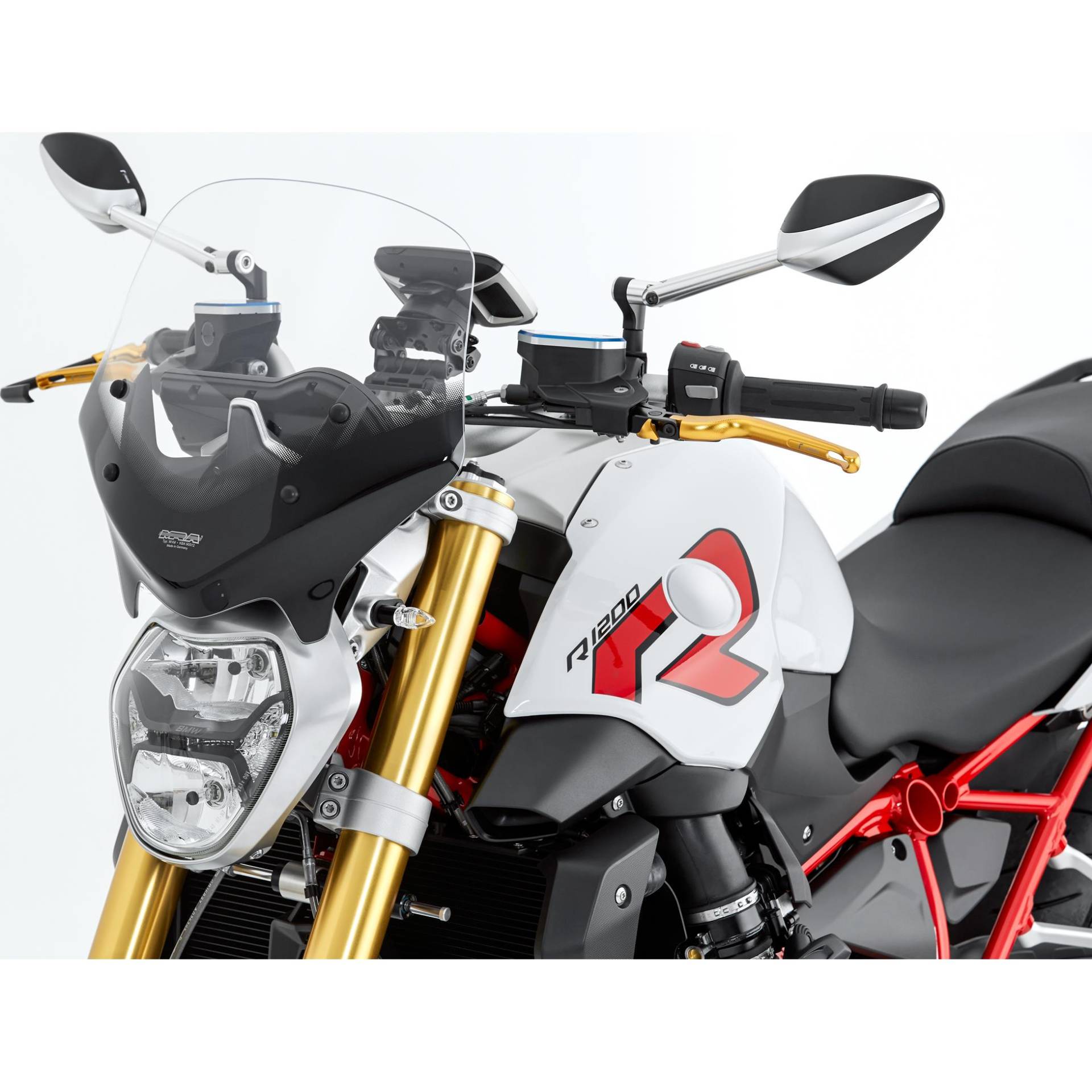 MRA Tourenscheibe TM klar für BMW R 1200 R LC an OEM Halter von MRA