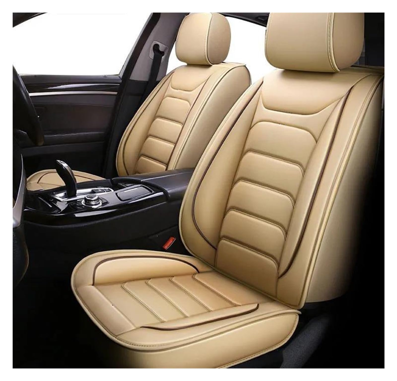 Autositzbezug Für Peugeot 207 Autositzbezug Autositzbezug Set Sitzkissen(BEIGE) von MRBVHGPKUT