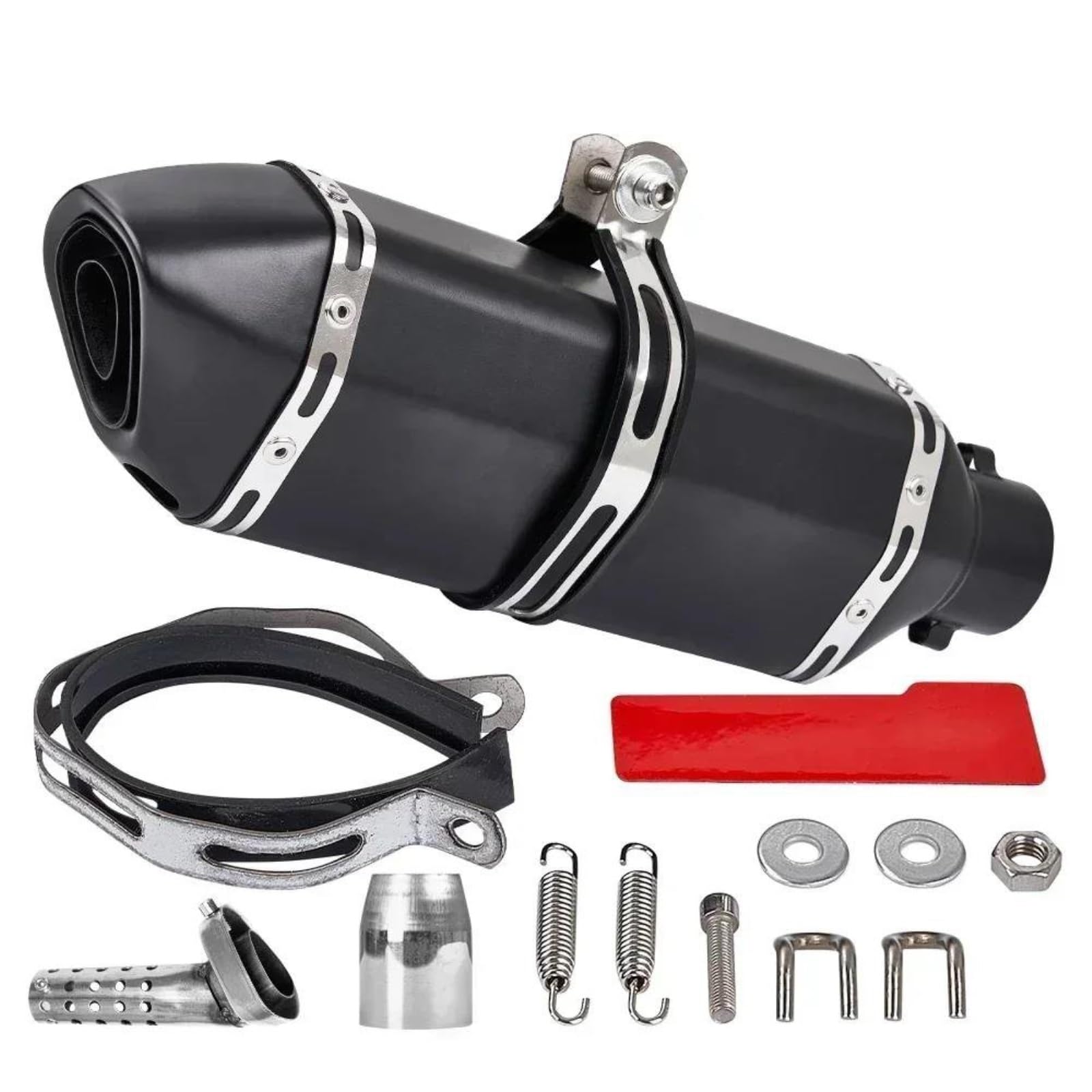 Modifizierter Motorradauspuff Für Y&amaha XJ6 MT07 MT09 MT03 Motorradzubehör 51 Mm(Ganz Schwarz) von MRBVHGPKUT