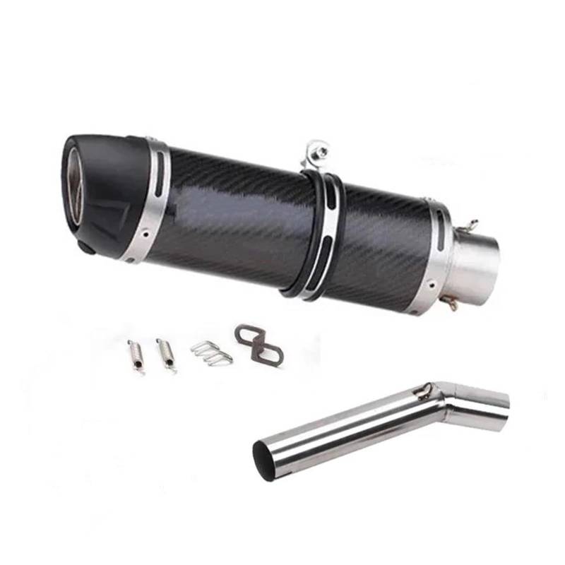 Motorradauspuff Moto Escape Mid Link Pipe Muffler Für Y&amaha FZS 600 Für Fazer 1998 1999 2000 2001 2002 2003(A) von MRBVHGPKUT