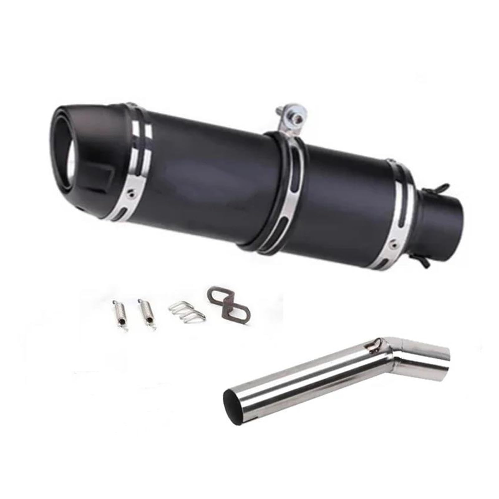 Motorradauspuff Moto Escape Mid Link Pipe Muffler Für Y&amaha FZS 600 Für Fazer 1998 1999 2000 2001 2002 2003(B) von MRBVHGPKUT