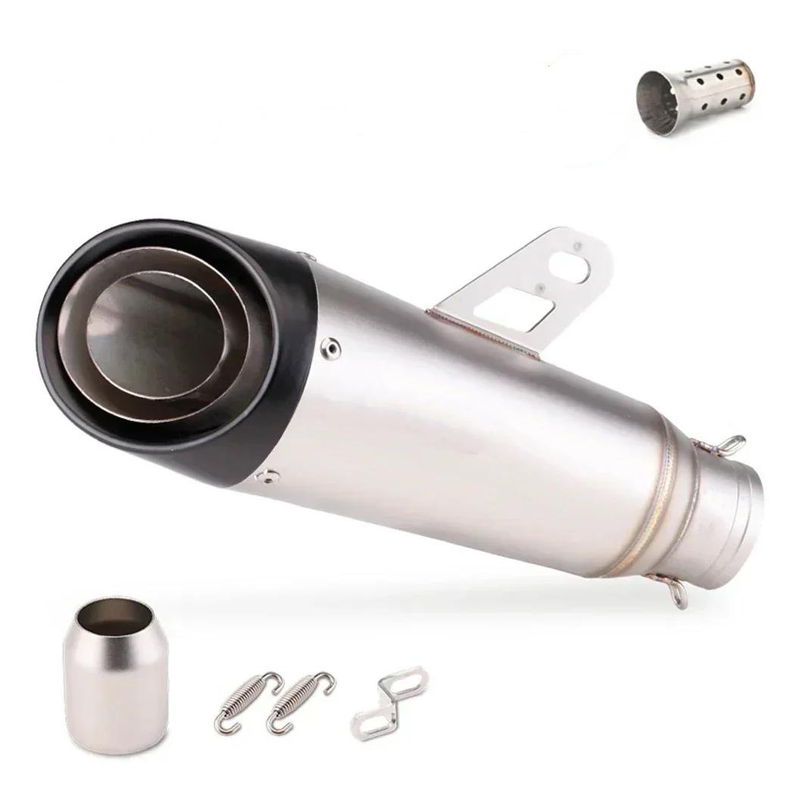 Motorradzubehör Für Kawasaki Für Ninja Z250 Z300 ZX10 Motorradauspuffrohre Escape Exhaust Muffler(Titanfarbe A) von MRBVHGPKUT