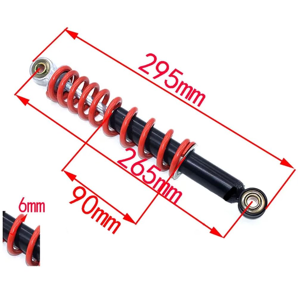 ATV 125cc Small Bull kompatibel 265 mm Stoßdämpfer vorne und hinten Zubehör von MRHZKE