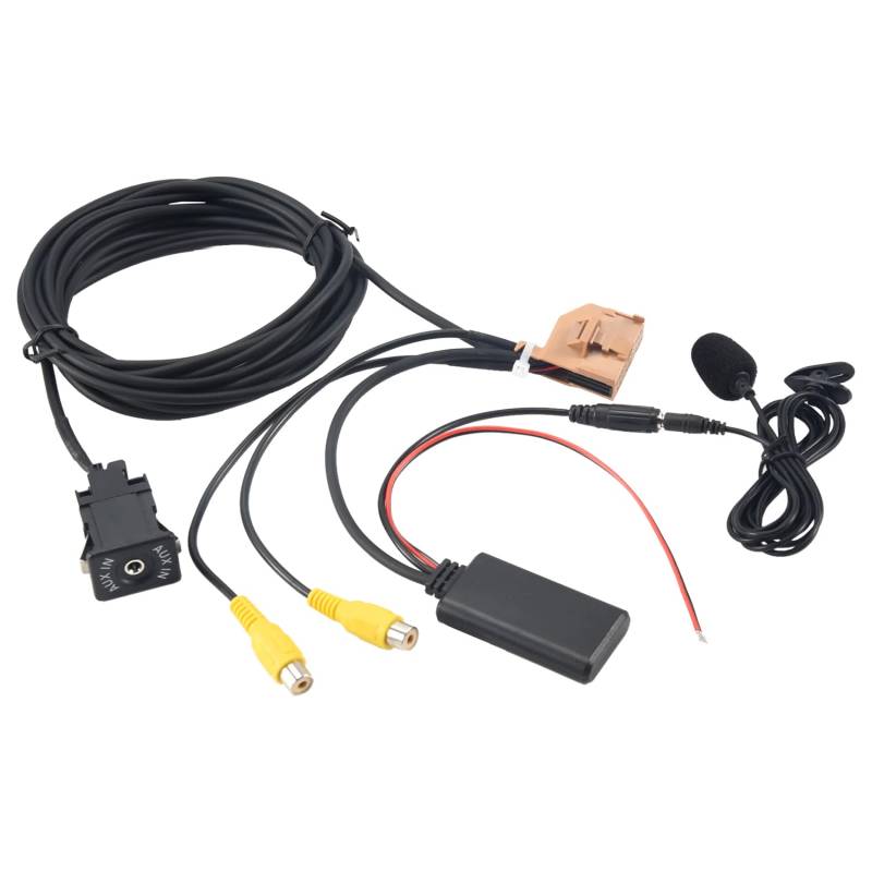 MRNHA 12V MMI 2G Auto Bluetooth AUX Kabel Adapter Musik Audio Mikrofon für A6 A8 2006-2008 J523 Nur für AV1 AV2- von MRNHA