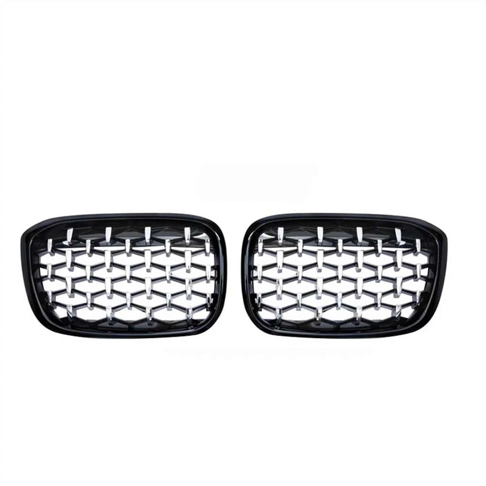 Frontstoßstangen-Kühlergrill Auto-Diamantgrill Frontstoßstangengrillabdeckung Renngitter-Zubehör Für B&MW X3 G01 G08 G02 2018–2021(Silver Black) von MRNQCB