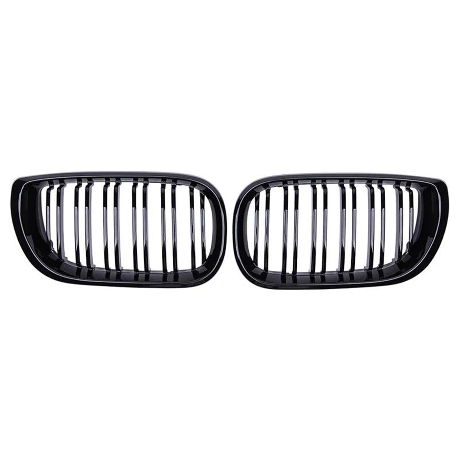 Frontstoßstangen-Kühlergrill Für B&MW 3er E46 4-Türer 2002-2005 Auto-Frontstoßstangengitter Renngitter Nieren-Doppelliniengitter Schwarz Glänzend(Gloss Black) von MRNQCB