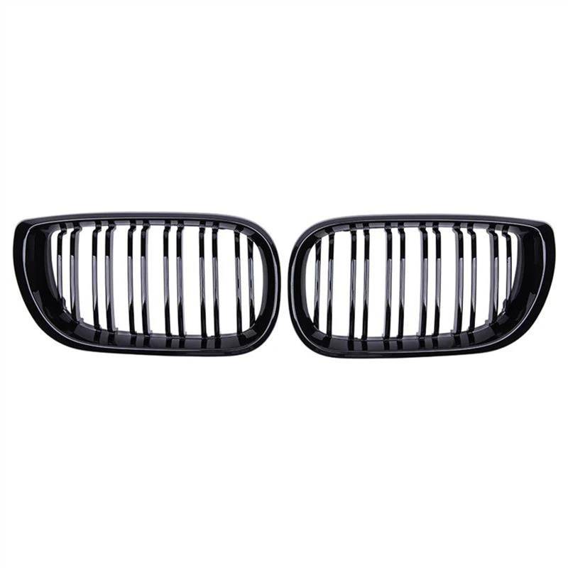 Frontstoßstangen-Kühlergrill Für B&MW 3er E46 4-Türer 2002-2005 Auto-Frontstoßstangengitter Renngitter Nieren-Doppelliniengitter Schwarz Glänzend(Matte Black) von MRNQCB