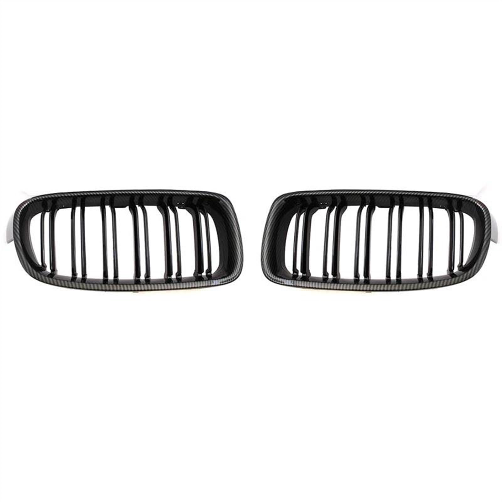 Frontstoßstangen-Kühlergrill Für B&MW 3er F30 F31 F35 320i 325i 2012-2018 Auto-Styling-Frontnierengrill Mit Doppellamellengrill-Zubehör(Carbon fiber pattern) von MRNQCB