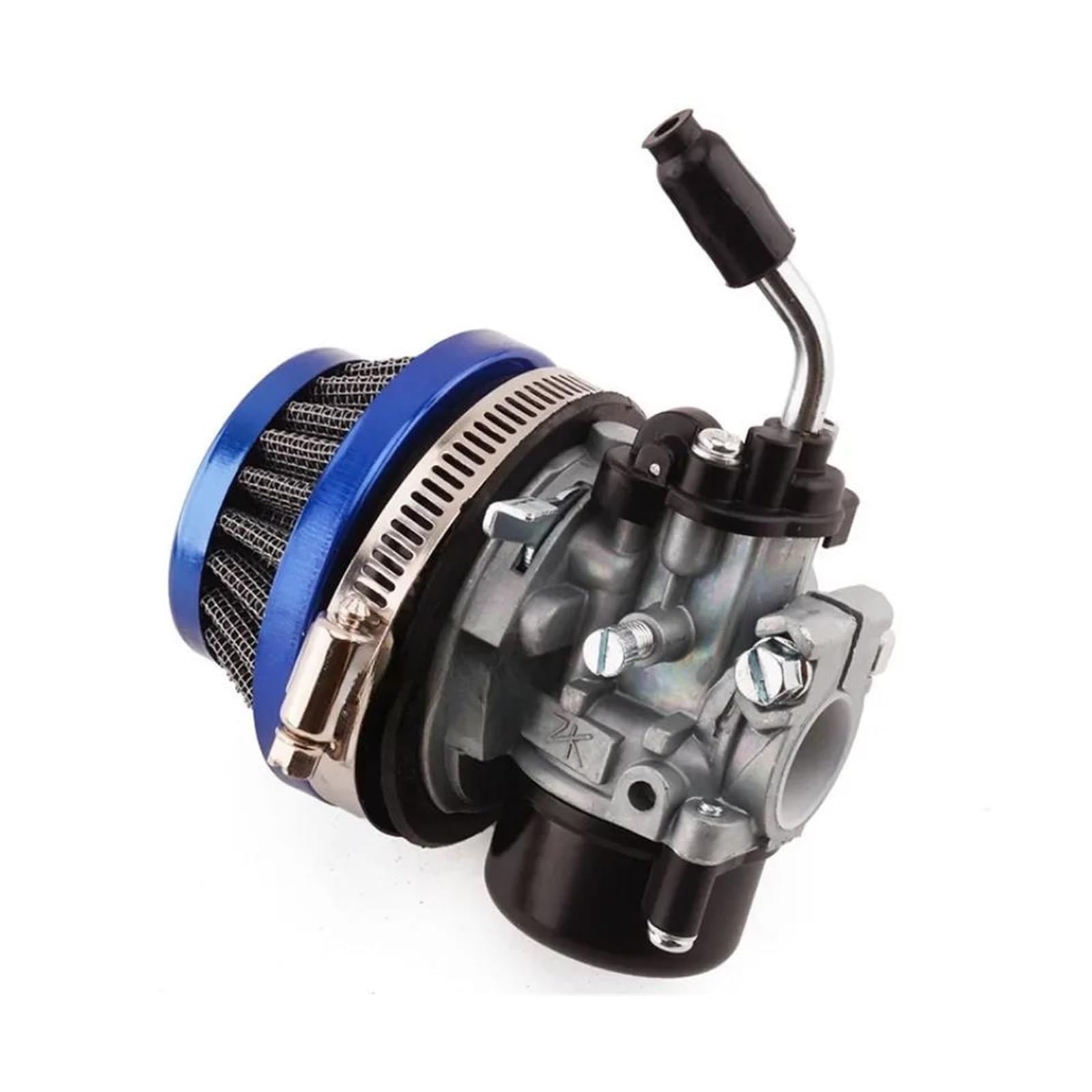 Motor Vergaser Wassergekühlter 2-Takt-Vergaser Mit Ansaugrohr-Luftfilter Für Mini Moto Dirt Pocket Bike ATV 37 49 50 80 Cc Teile(Blau) von MRNQCB