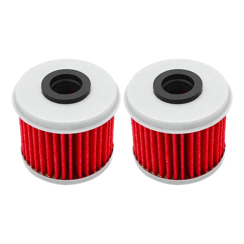 Motorrad Teile Öl Filter for CRF150F CRF150R CRF250R CRF250RX CRF250X CRF450L CRF450X CRF450R CRF450RL TRX450R TRX450ER(2pcs-red) von MRNVOGUN