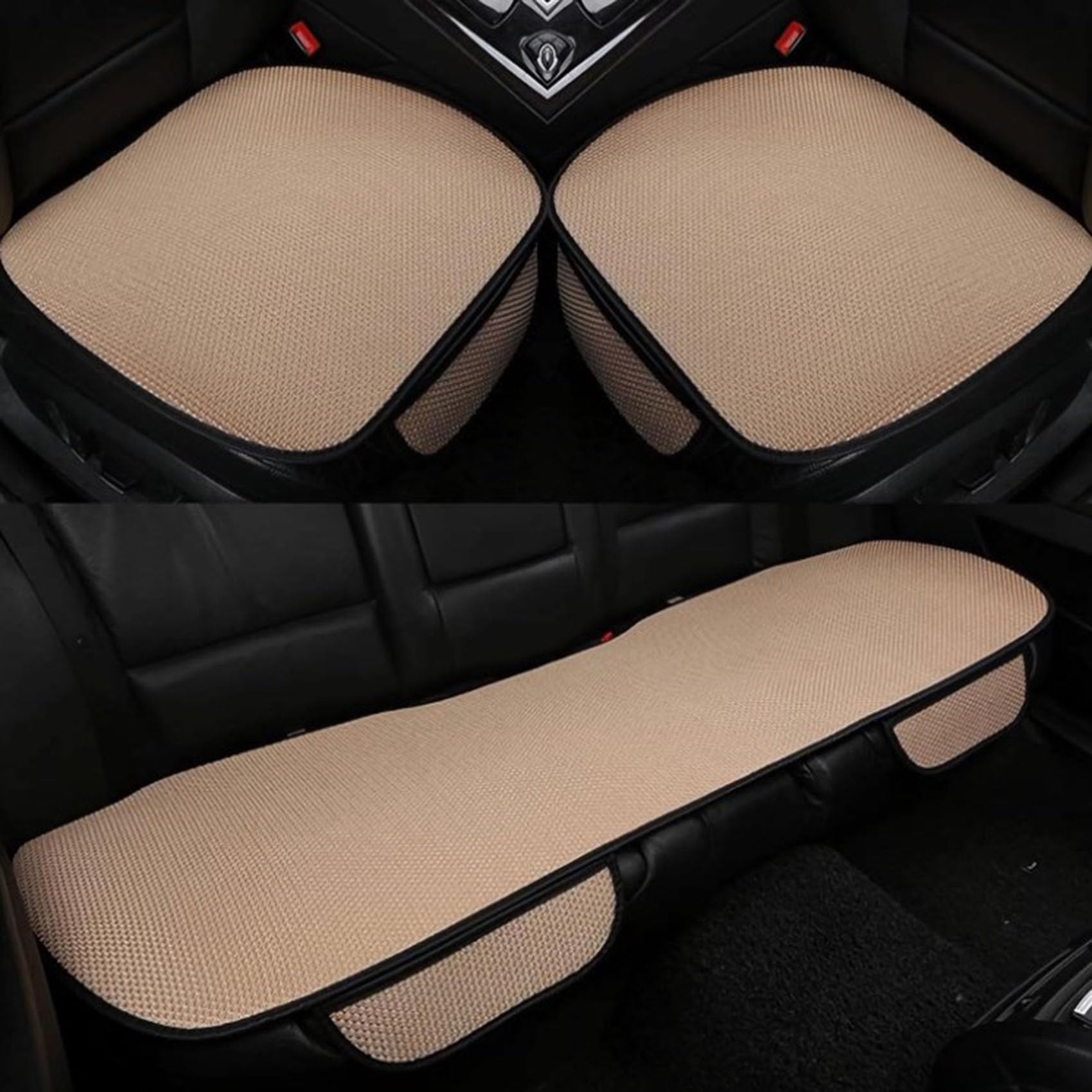 MRSYZDRM Auto Sitzbezüge Sets für BMW X5 G05 2018-2023,Eisseide Autositzbezüge Set Schonbezüge Sitzbezug Sitzauflagen Sitzschoner Innenraum Zubehör,A-Beige-Full Set von MRSYZDRM