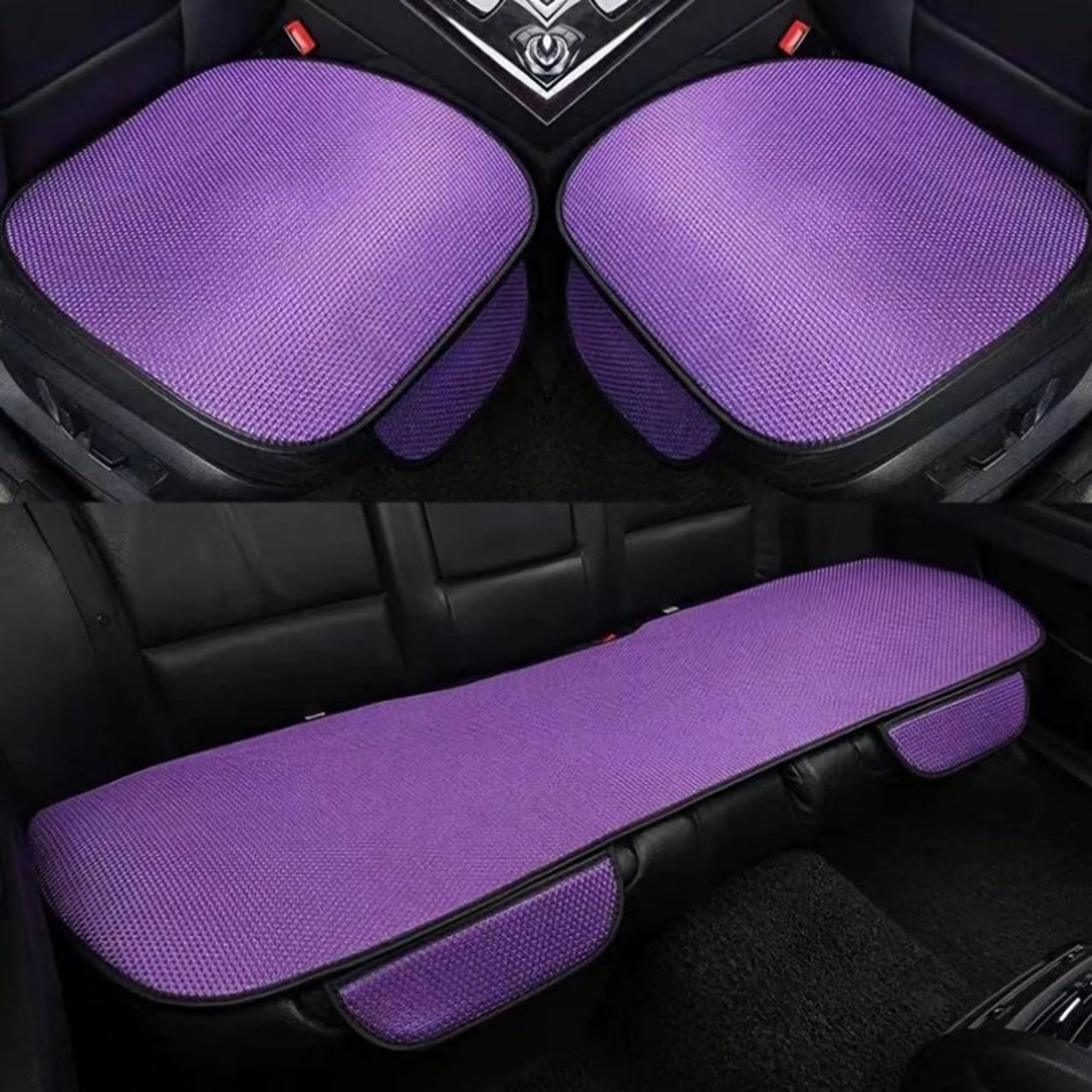 MRSYZDRM Auto Sitzbezüge Sets für Benz AMG GT(2seats) 2015-2023,Eisseide Autositzbezüge Set Schonbezüge Sitzbezug Sitzauflagen Sitzschoner Innenraum Zubehör,A-Purple-Full Set von MRSYZDRM