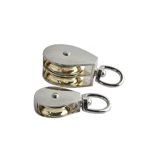 Einzelner Flaschenzug, Flaschenzugrolle, Heiße Neue DIYMetal Sheave Zink-legierung Feste Riemenscheibe 2PCS(Moving Double 43mm) von MRVAKDYDI