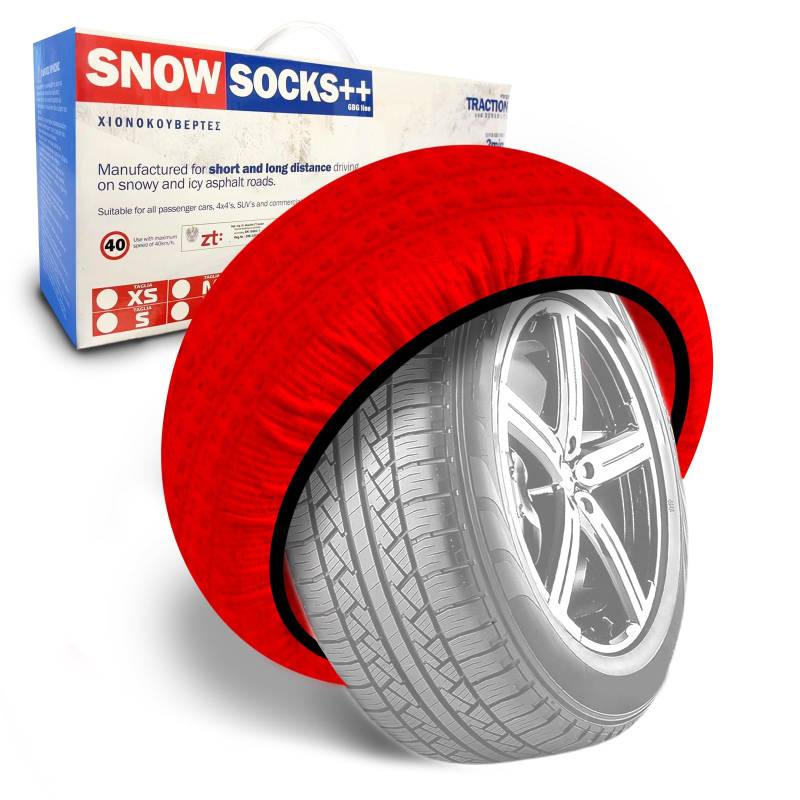 MRWiZMS Auto Schneeketten Stoff,2er Set Textil Schneeketten, Anti-Rutsch Schneesocken Winter, Car Snow Chains,6 Größen. (L) von MRWiZMS