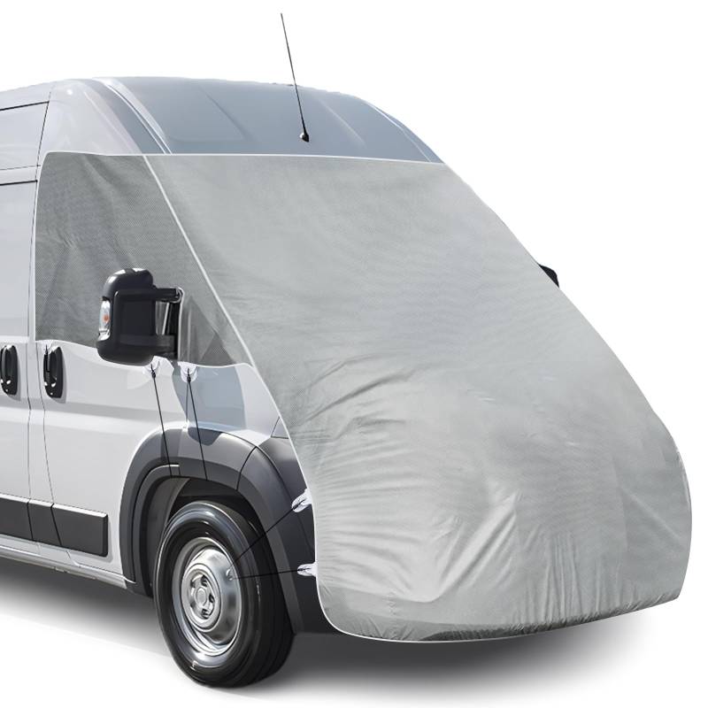 Sonnenschutz FIAT Ducato Wohnmobil |Typ 250 |Ab 2006| Wohnmobil Thermomatte 600D Oxford-Tuch, Anti-Kondensation im Winter Und Sonnenschutz Im Sommer (Grey,FIAT Ducato 2016-2023-Full) von MRWiZMS