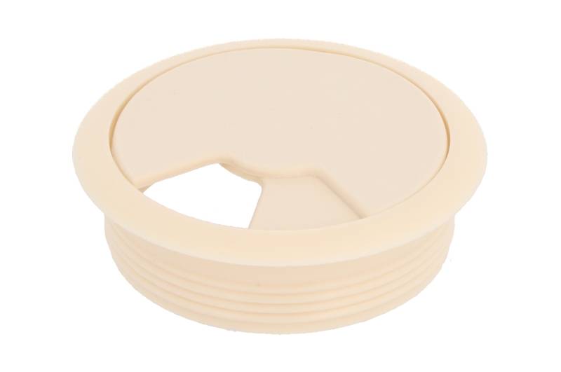 MS Beschläge® Kabeldurchlass Kabelkanal aus Kunststoff Ausführung Creme Durchmesser 60mm (1) von MS Beschläge