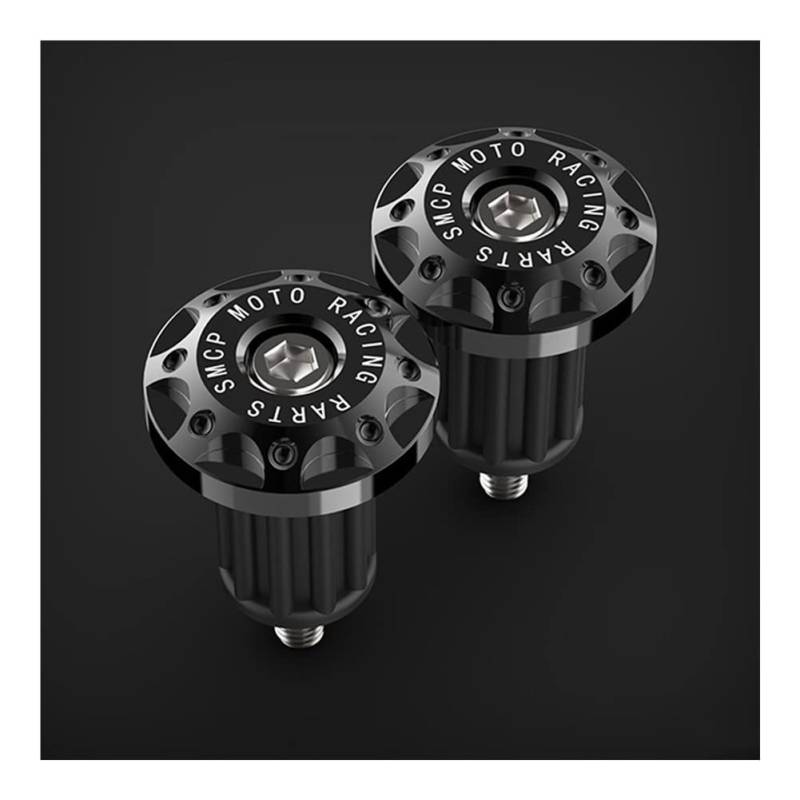 Lenkerenden Stecker Für Harley Motor Bike Griffe Dirt Motorrad Lenkerenden Griffe Moto CNC Metall Lenker Gegengewicht Plug Slider Zubehör (Color : Noir) von MSCEE