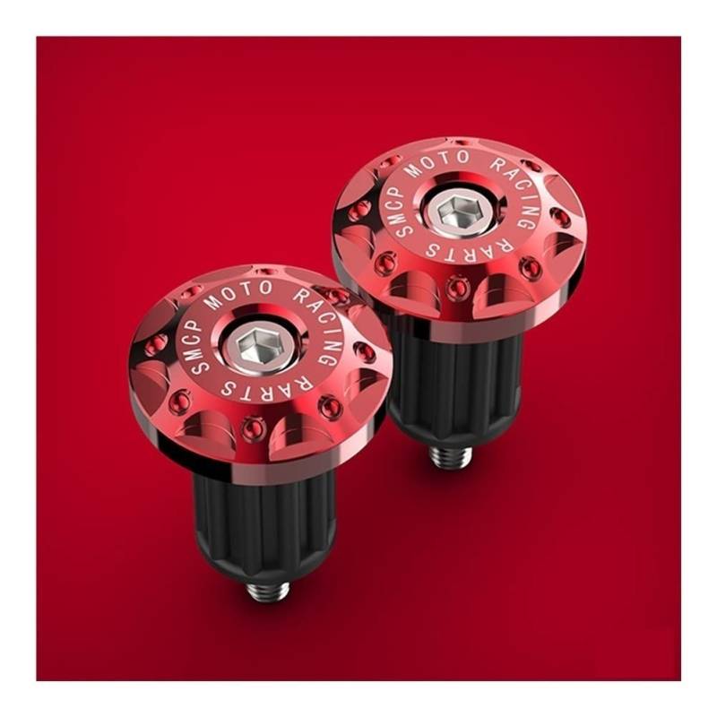 Lenkerenden Stecker Für Suzuki 16-18mm Motorrad Lenker Gegengewicht Plug Slider Dirt Bike Zubehör 2 STÜCKE CNC Metall Lenkerenden Griffe (Color : Red) von MSCEE