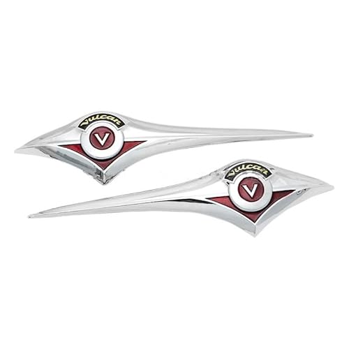 MSCEE Tank Pads Motorrad Chrom Tank Emblem Abzeichen 3D Aufkleber Aufkleber Für Kawasaki Vulcan VN 800 900 400 500 1500 1600 1700 von MSCEE