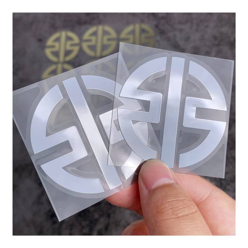 MSCEE Tank Pads Motorrad Logo Aufkleber Emblem Abzeichen Aufkleber Für Kawasaki H2 Ninja H2R Z125 Z250 Z400 Z650 Z750 Z1000 Z900 Z800 (Color : Silver Pair) von MSCEE