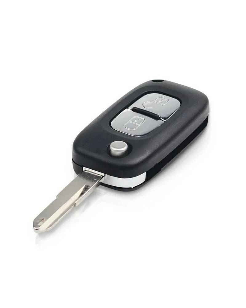 Funkschlüsseletui Für Peugeot für 206 für 207 206CC NE72 NE73 Modifizierter Schlüssel 2 Tasten Klappbarer Flip Uncut Fob Auto Blank Autoschlüsselhülle von MSDDWL