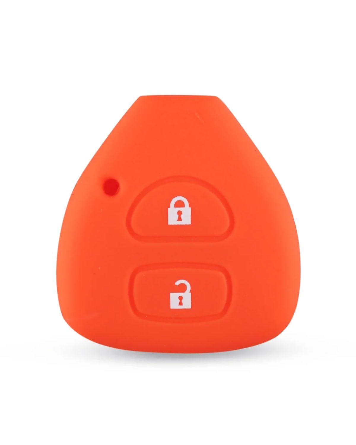 Funkschlüsseletui Silikon-Autoschlüsselabdeckung mit 2 Tasten für Toyota für Corolla Hilux Vitz für Rav4 Aqua für Camry Remote Key Case Shell Cover Autoschlüsselhülle(Orange) von MSDDWL