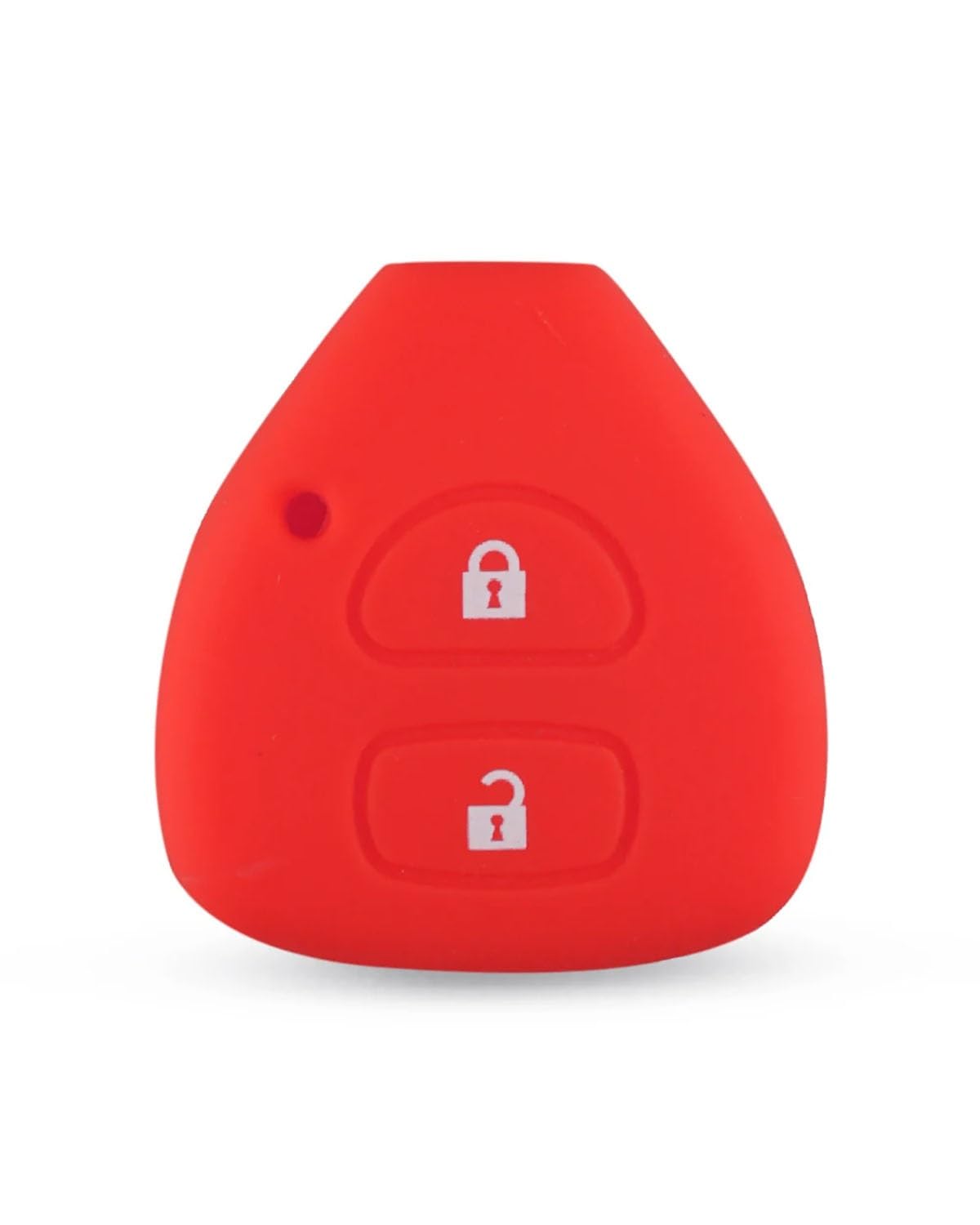 Funkschlüsseletui Silikon-Autoschlüsselabdeckung mit 2 Tasten für Toyota für Corolla Hilux Vitz für Rav4 Aqua für Camry Remote Key Case Shell Cover Autoschlüsselhülle(Red) von MSDDWL