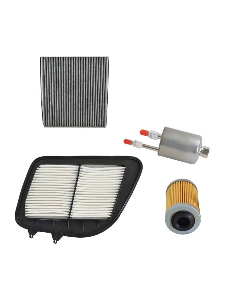 Kraftstofffilter 4-teiliges Filterset Für Cadillac SLS 3.6L 2006-2012 SRX GMT265 3,6 2005-2009 STS 2.8L 2008 Kabine AC Frischluft-Kraftstoffölfilter-Kits Benzinfilter von MSDDWL