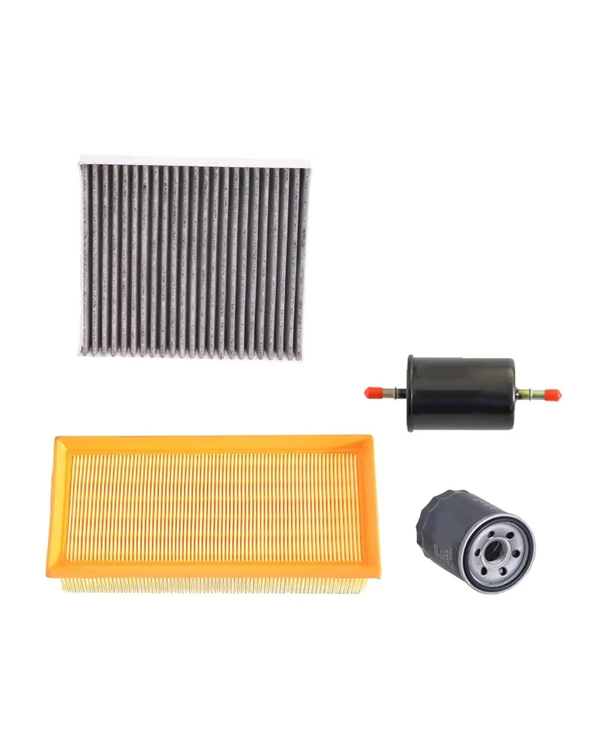 Kraftstofffilter 4-teiliges Filterset Für Senova BAIC D20 2014-2018 1,3 1,5 L X25 2015-2020 Peking E-Serie Kabine AC Frischluft-Kraftstoffölfilter-Kits Benzinfilter von MSDDWL