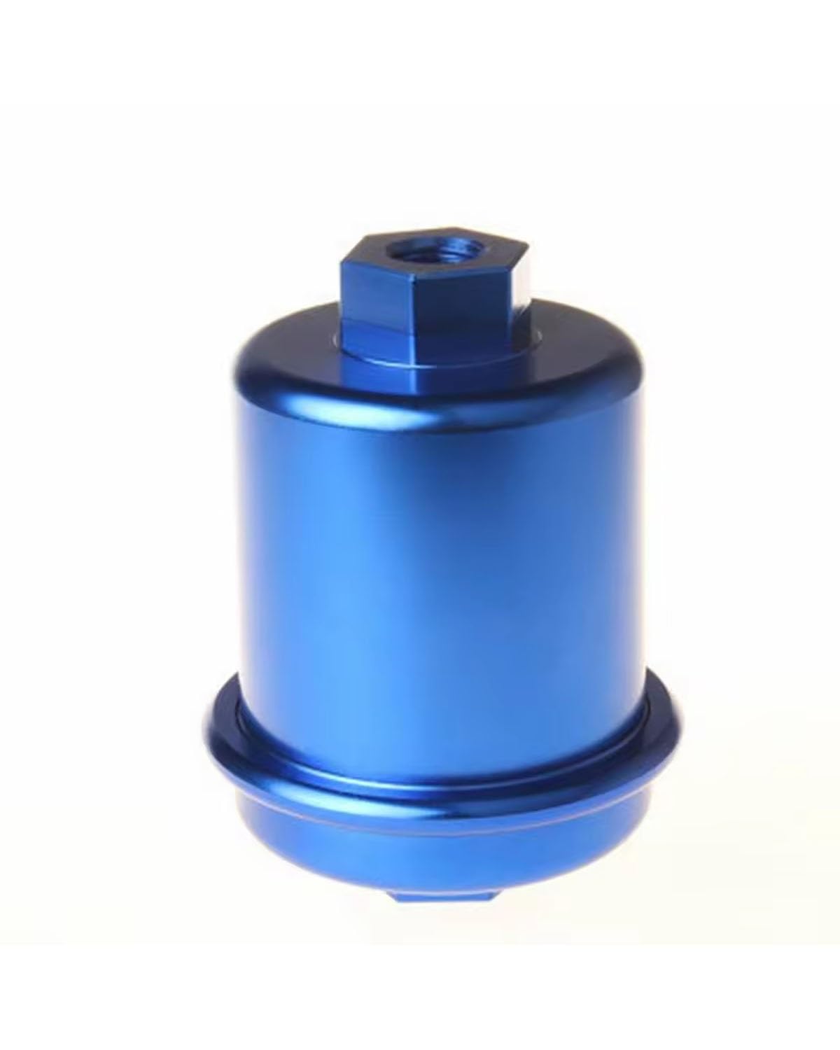 Kraftstofffilter Für Auto Benzin Gas Kraftstoff Benzin Flüssigkeit Heizöl Filter 62MM Aluminium High Flow Leistung Kraftstoff Filter Waschbar Filter Benzinfilter(Blue) von MSDDWL