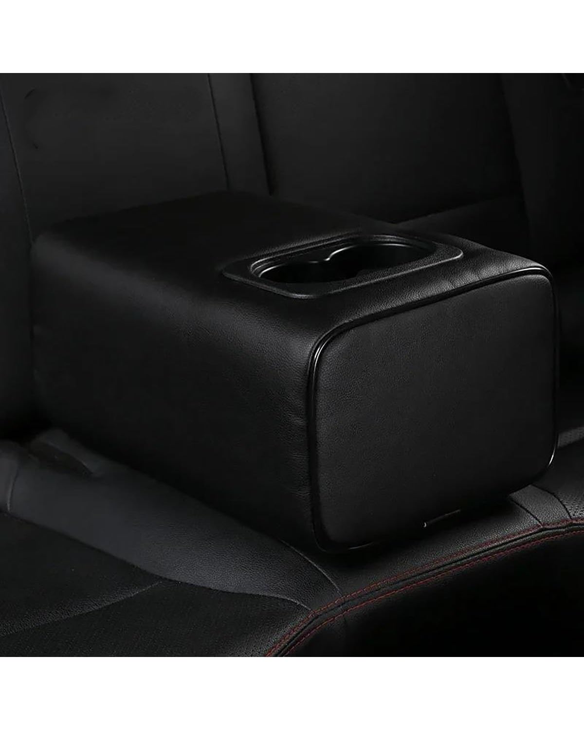 Mittelarmlehne Für Ford Für Explorer 2011-2021 Autos Auto Rücksitz Armlehne 2 Reihe Konsole Box Mit Getränkehalter Rest Rücksitz Armlehne Konsole Box Mittelkonsole Armlehne(Black-No Pocket) von MSDDWL