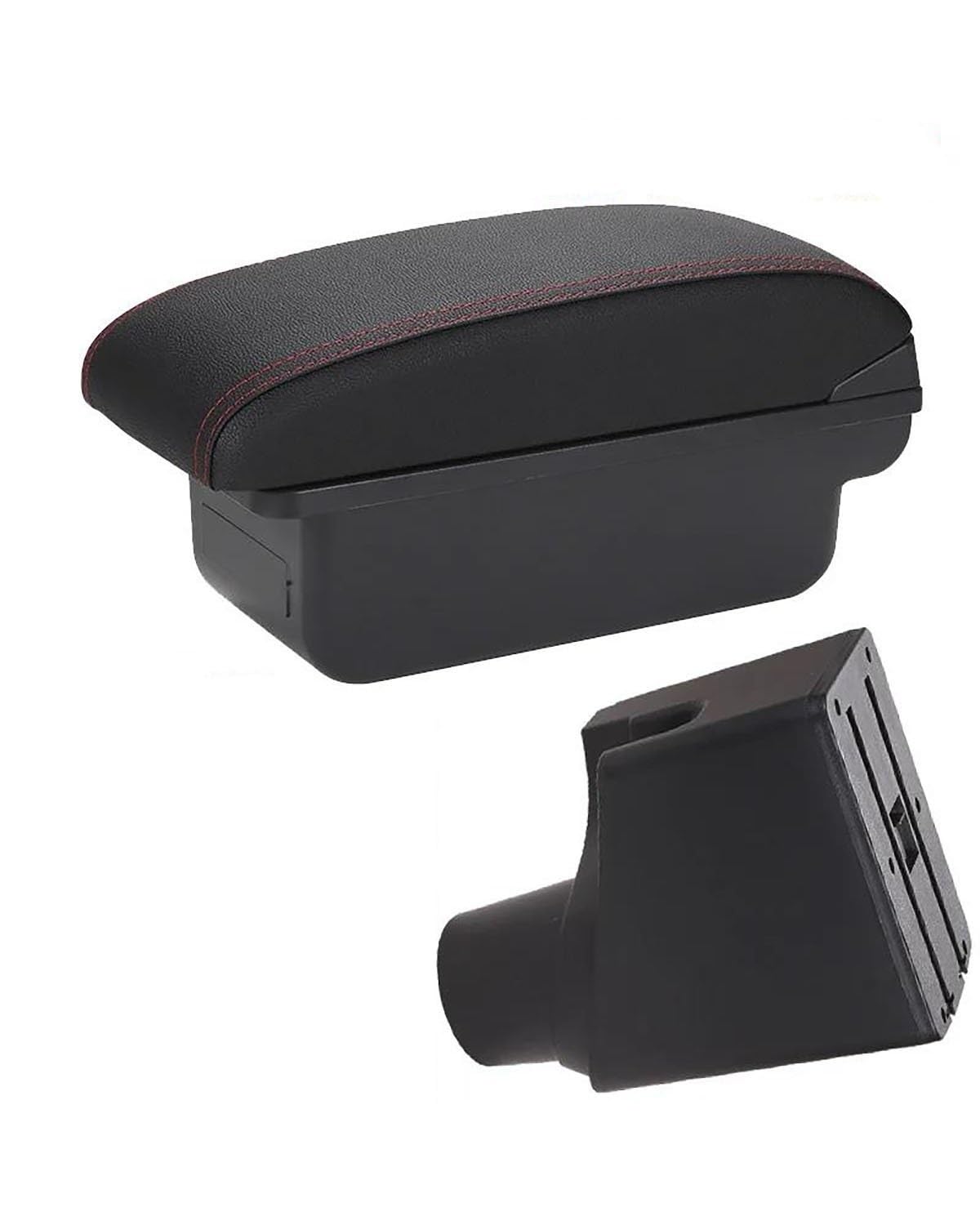 Mittelarmlehne Für Toyota Für Yaris 2015 2016 2017 2018-2023 Armlehne Box Auto Armlehne Zentrum Speicher Box Innen Details Retrofit Teile Mittelkonsole Armlehne(C1 Black red NO USB) von MSDDWL