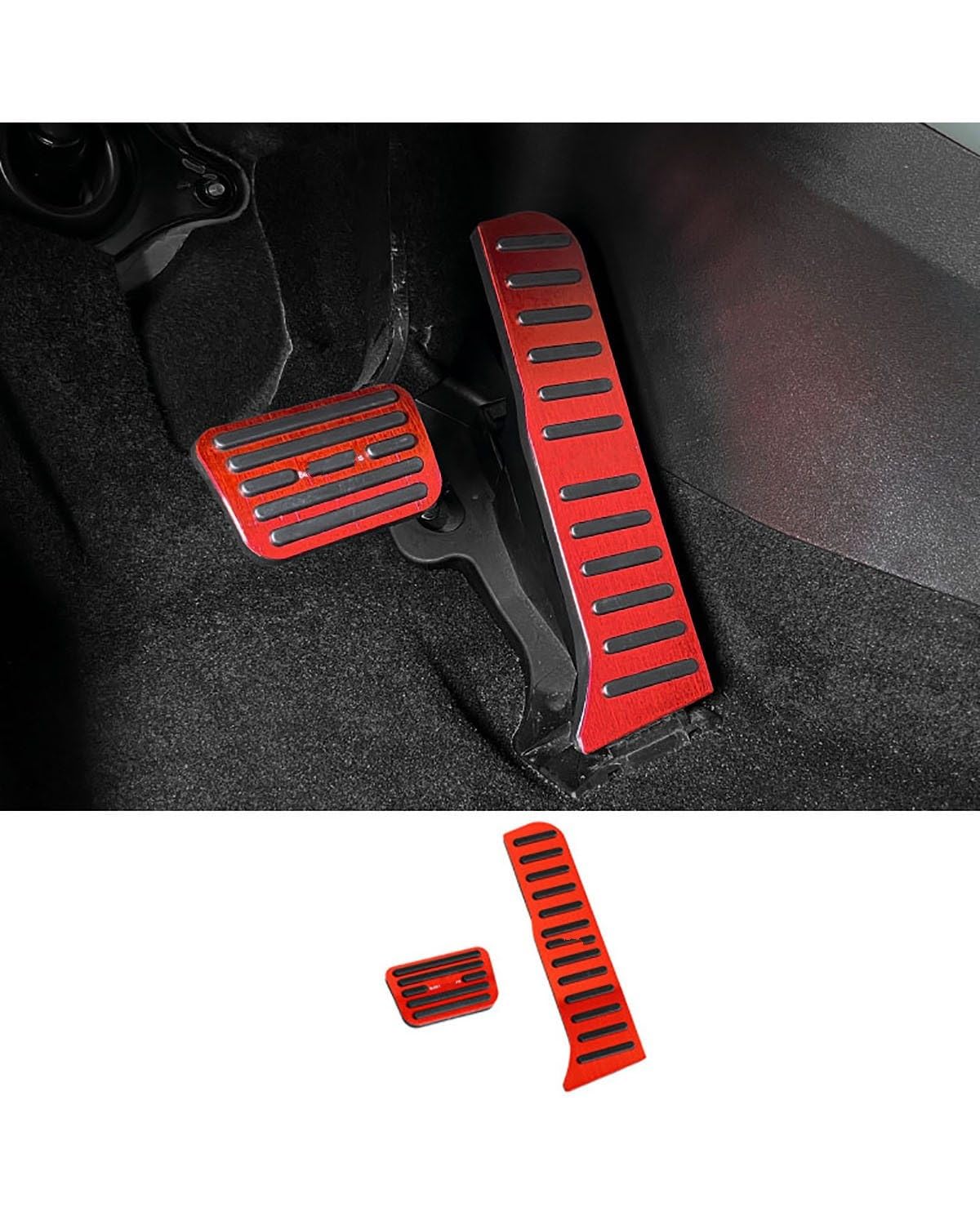 autopedal Für BYD Dichtung Alumium Legierung Auto Fuß Pedale Pads Anti-Slip Kraftstoff Bremse Beschleunigen Pedal Abdeckung bremspedalabdeckung(Red) von MSDDWL