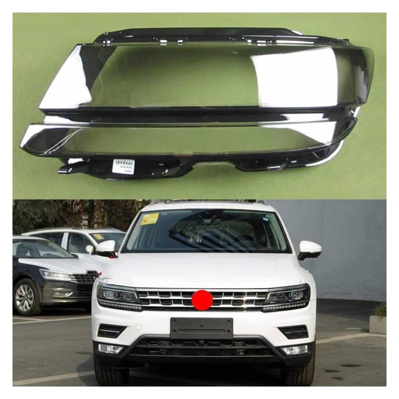 MSJL Scheinwerfer Objektiv Glas Lampenschirm Abdeckung Scheinwerferabdeckung Für Vw Tiguan L 2017 2018 2019 2020 Abdeckungen (Farbe : 2 stücke Links und rechts) von MSJL