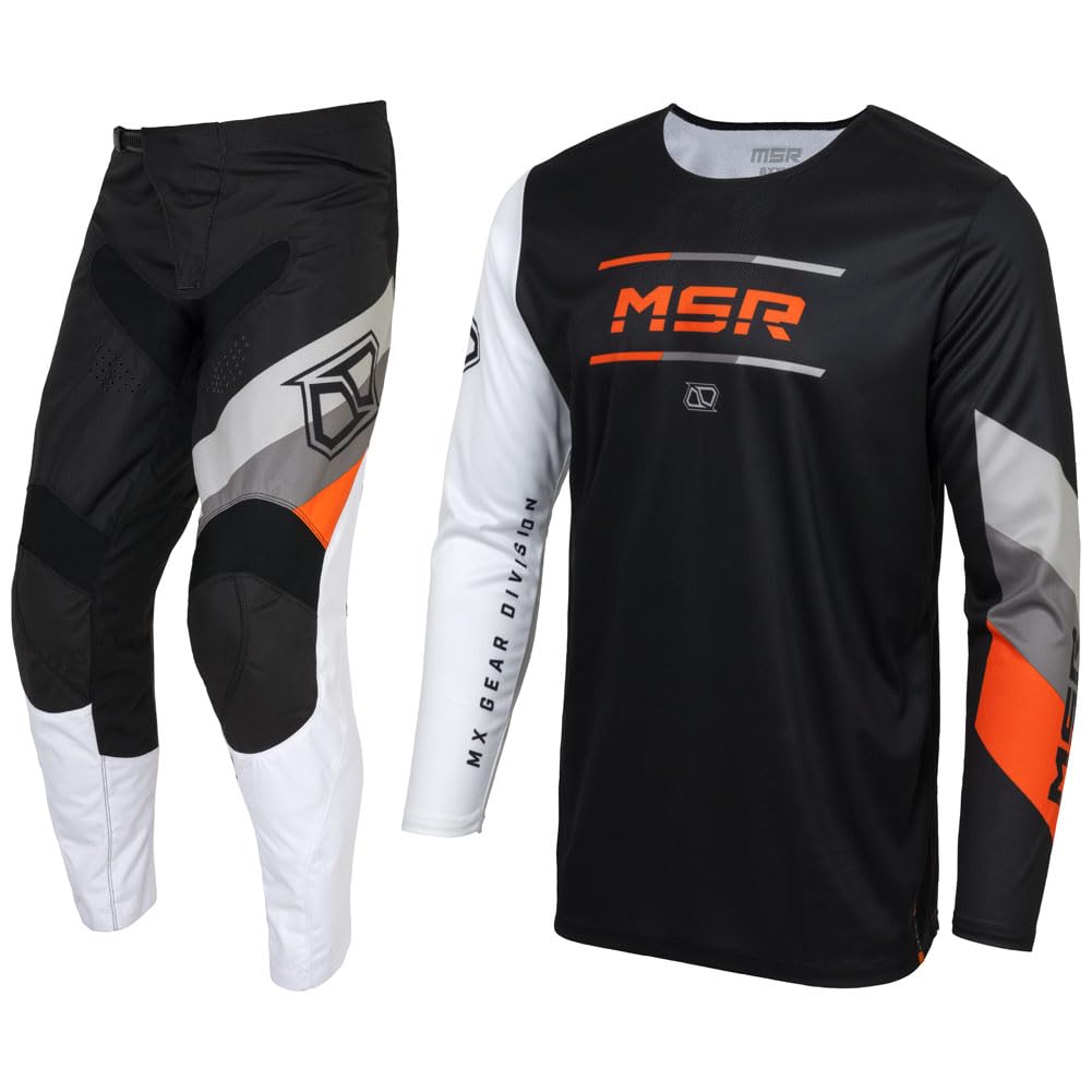 MSR™ Axxis Proto Jersey and Pant Combo Black/White/Orange X-Large Jersey, 96.5 cm Pant von MSR