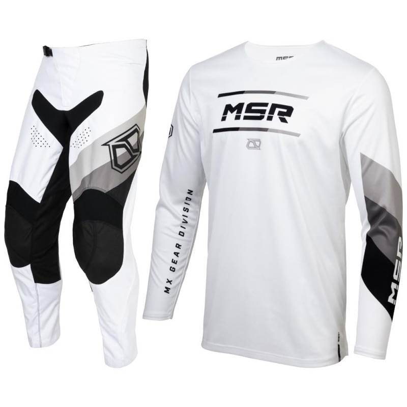 MSR™ Axxis Proto Jersey and Pant Combo White Medium Jersey, 86,4 cm Hose von MSR