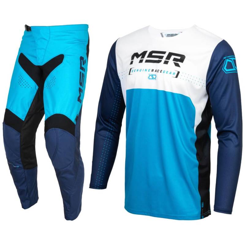 MSR™ Axxis Range Jersey und Hose, Kombi, Blau/Weiß, Größe L, 76,2 cm Hose von MSR